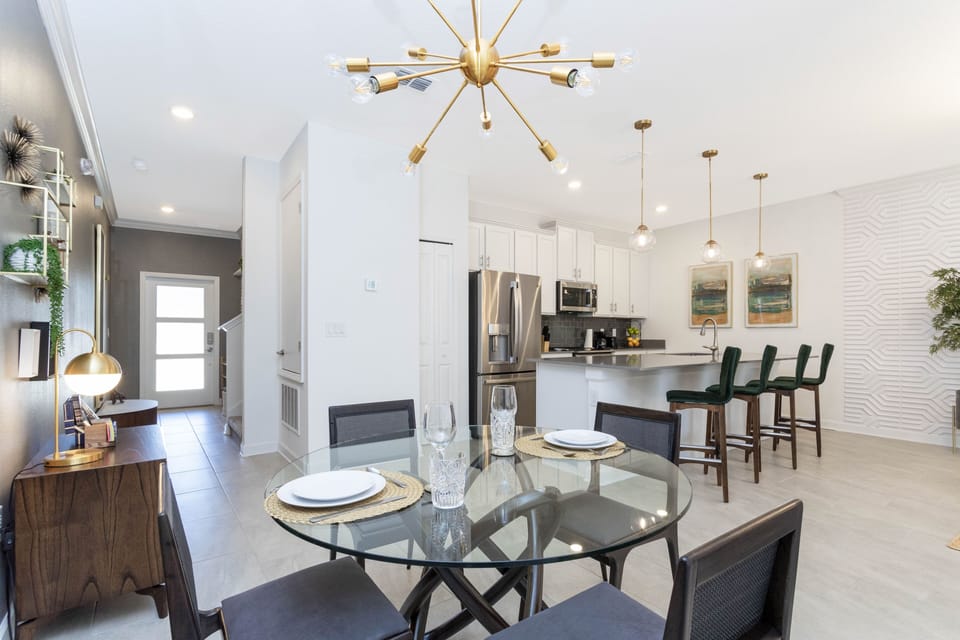 High ceilings and open concept living!