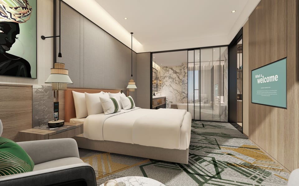 Egyptian cotton sheets, premium bedding, Select Comfort beds, minibar