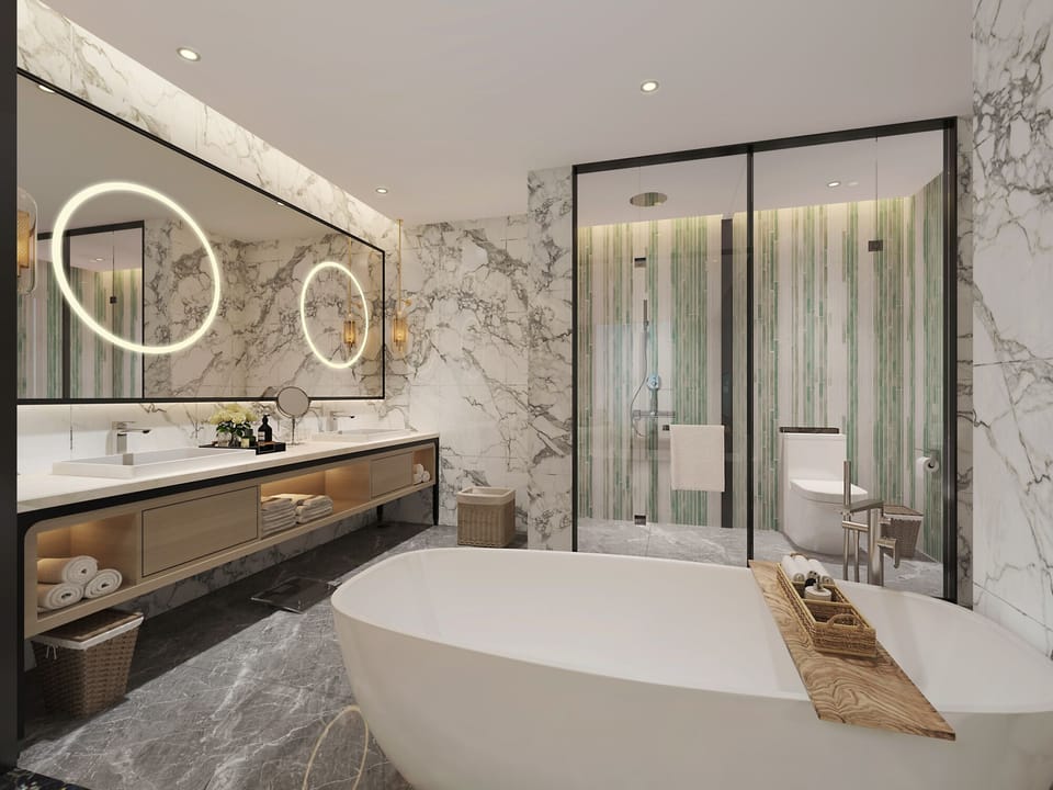 Executive Suite | Bathroom | Free toiletries, hair dryer, bathrobes, slippers
