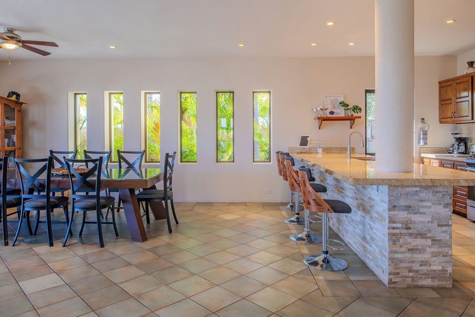 Dining and kitchen area