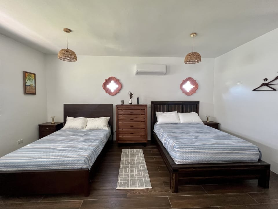 Comfortable beds for sleeping guests 