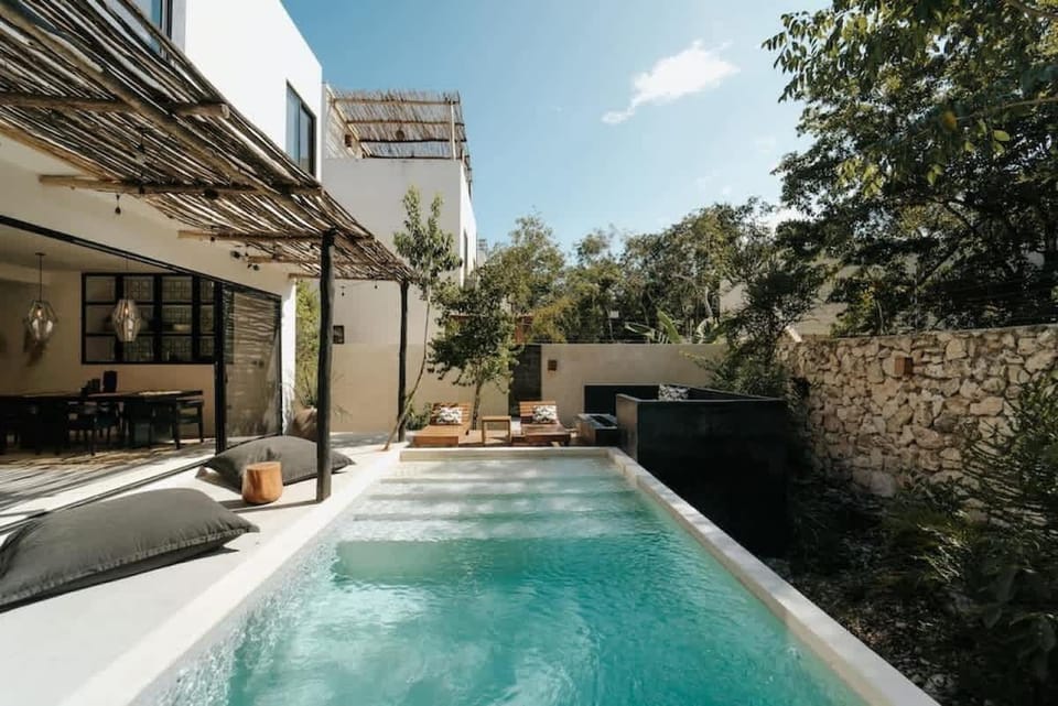 full size pool - patio now has tile 