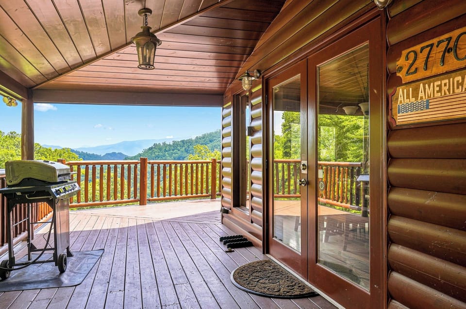 Step out onto your private covered deck with a gas grill ready for your outdoor cooking and stunning mountain vistas framing your peaceful retreat.