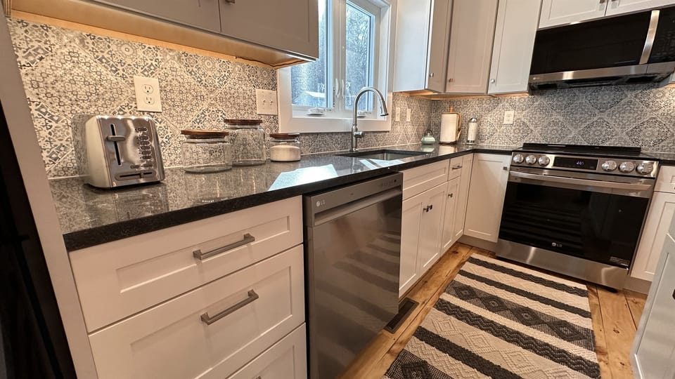Kitchen with Window that faces back yard