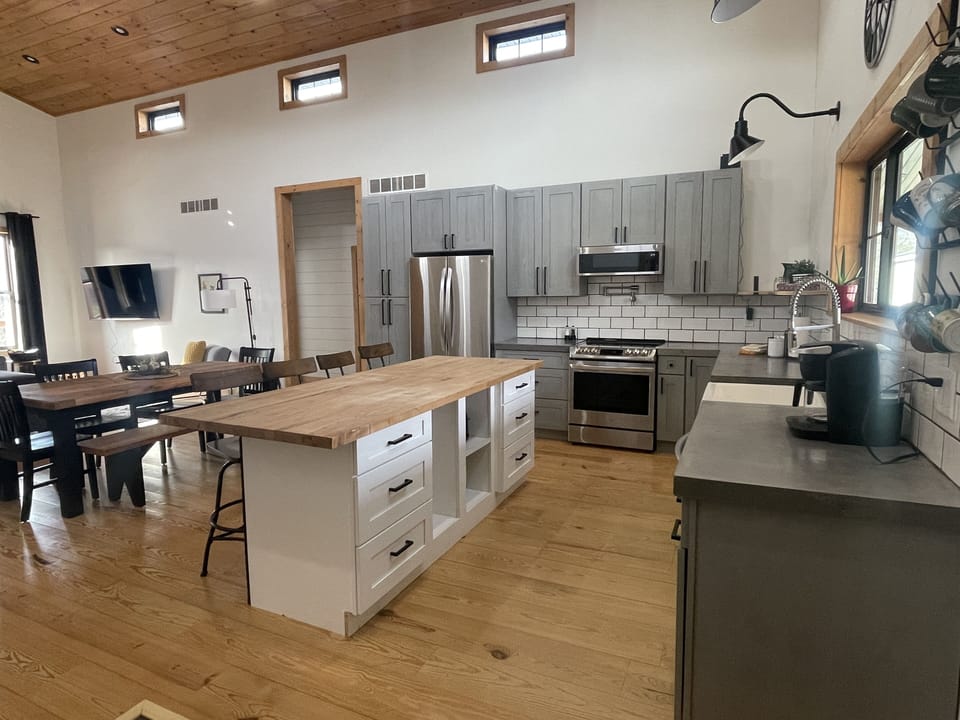 Stove, refrigerator, farm sink and so much more