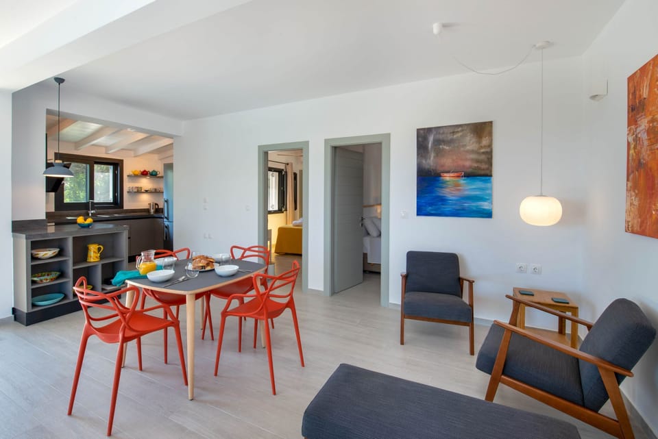 Open plan living and dining area