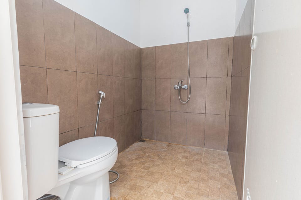 Shower, rainfall showerhead, bidet, soap