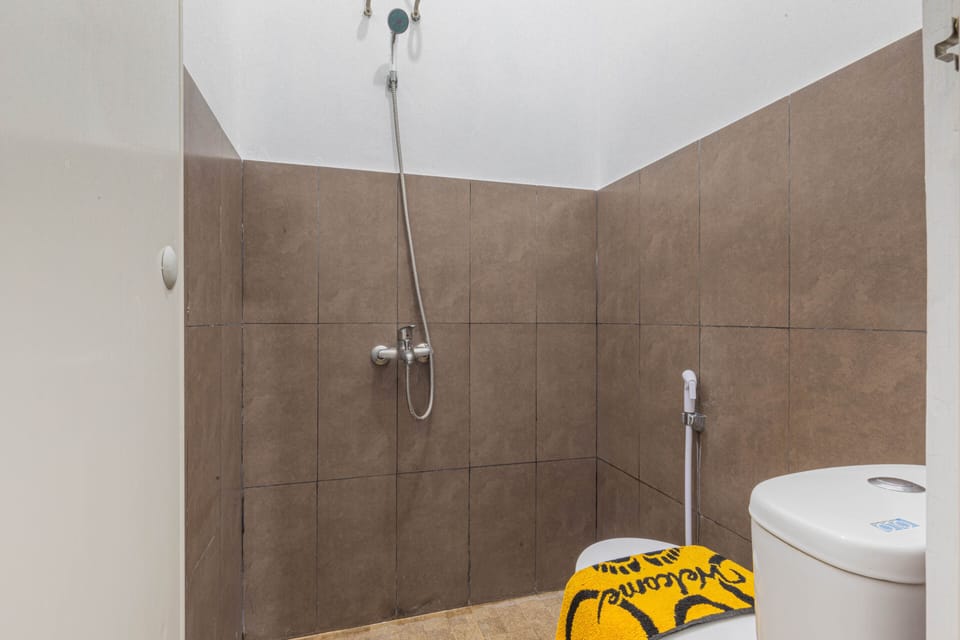 Shower, rainfall showerhead, bidet, soap