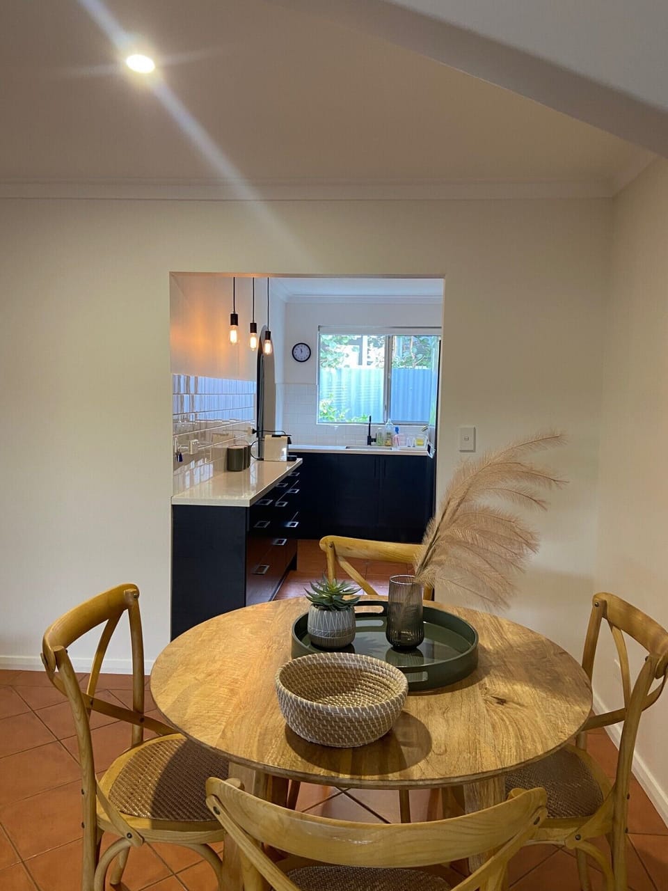 Kitchen with dining table