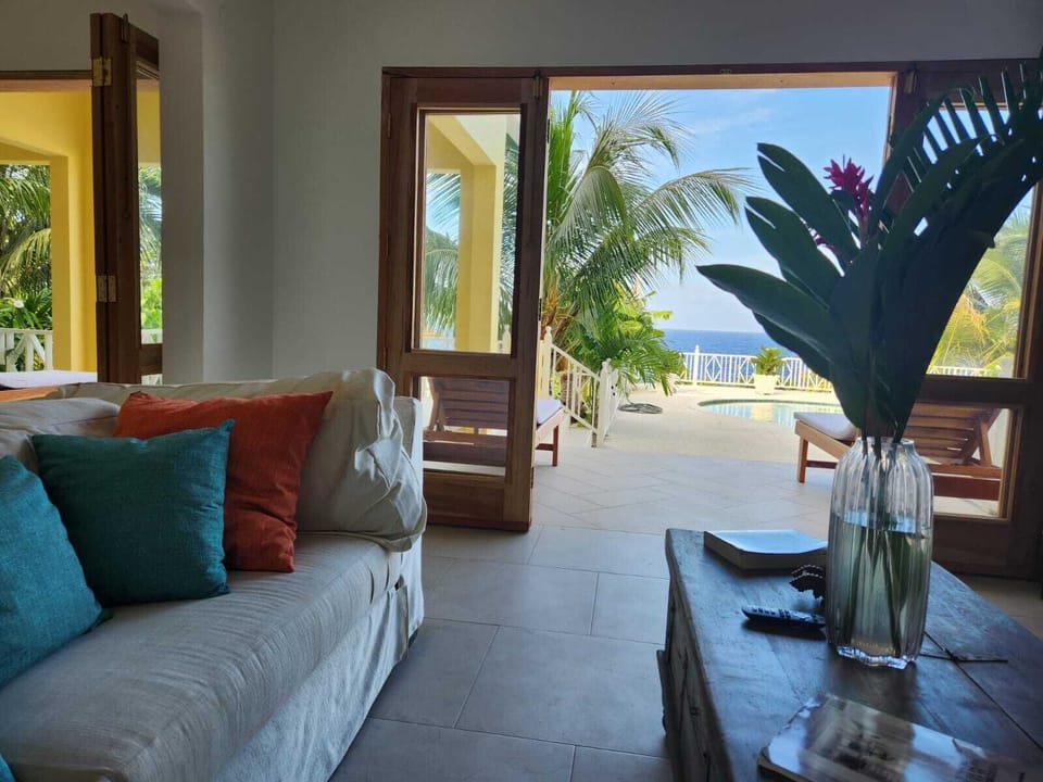 Living Room overlooking patio pool