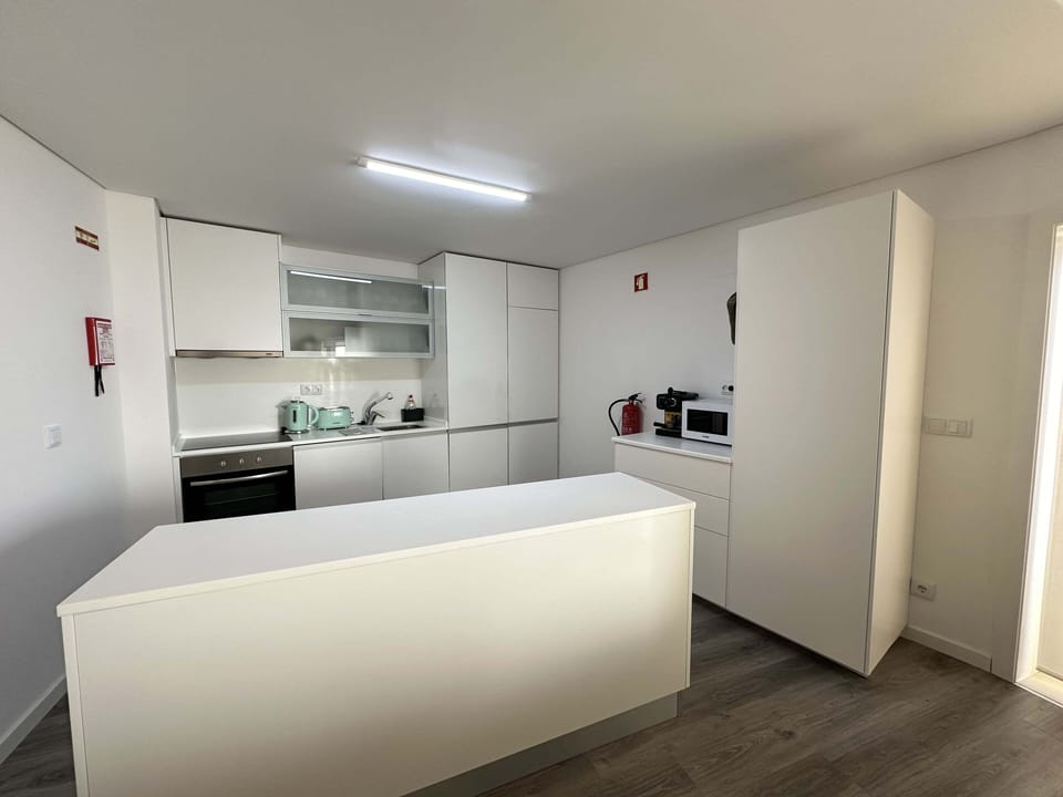 Apartment | Private kitchen | Full-size fridge, microwave, oven, stovetop