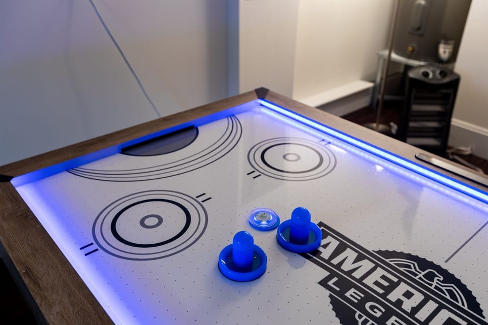 If foosball isn't your favorite, play a game of air hockey in the dedicated game room.