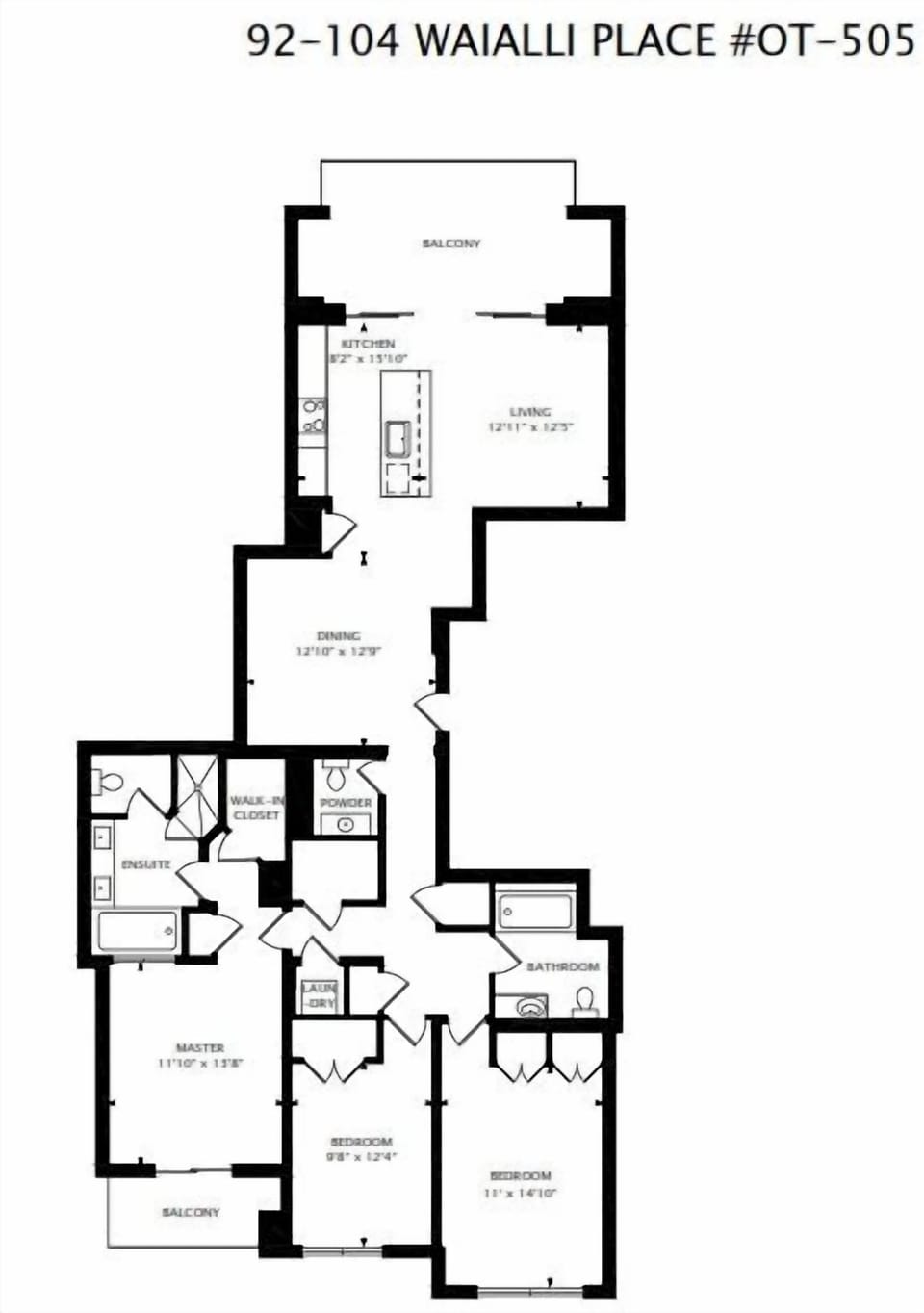 Ko Olina Resort - O505 villa floorplan