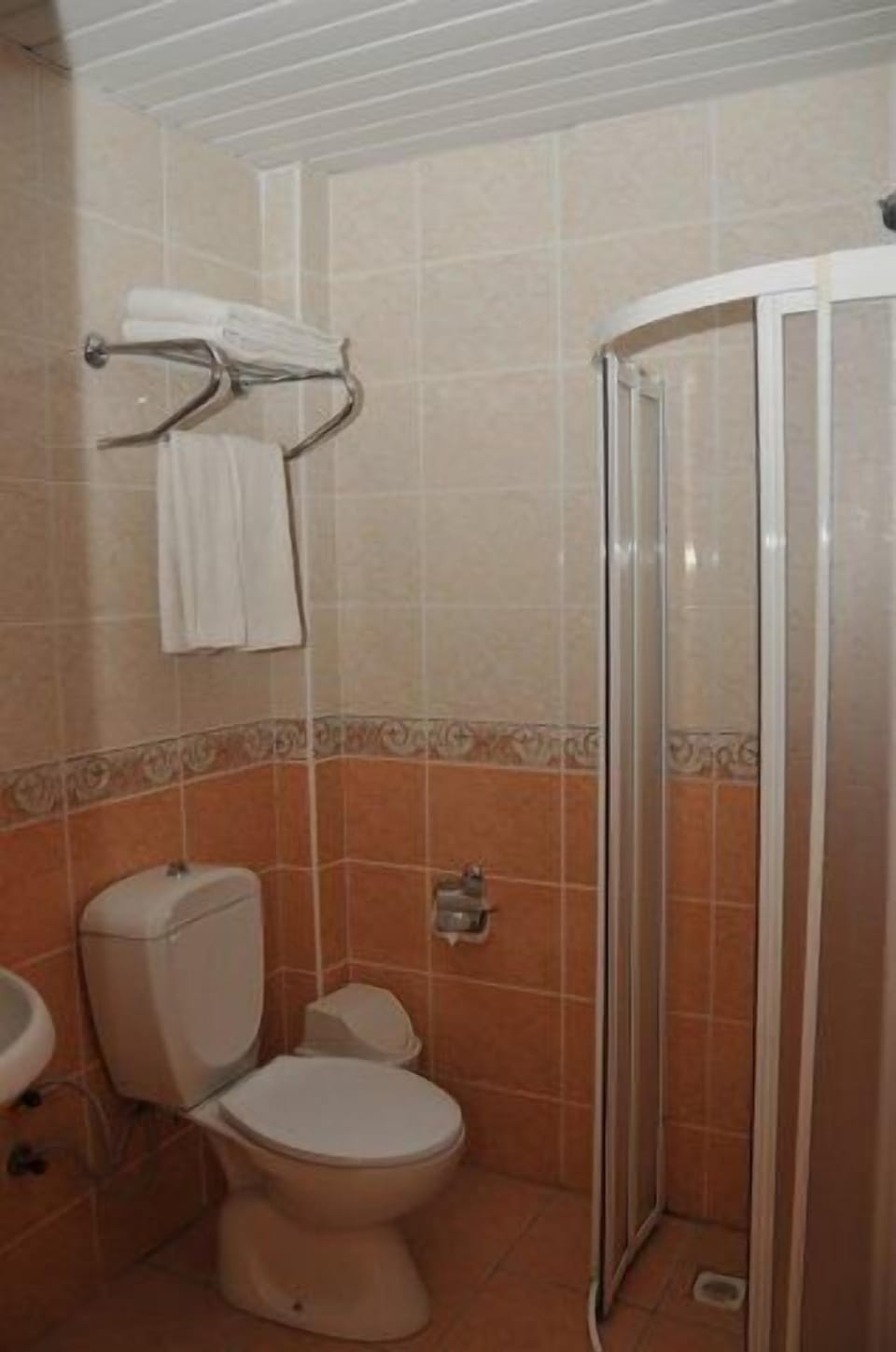 Shower, free toiletries, hair dryer