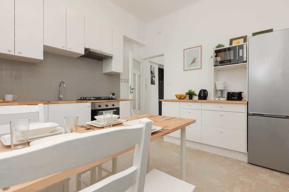 Kitchenette with dining table. 