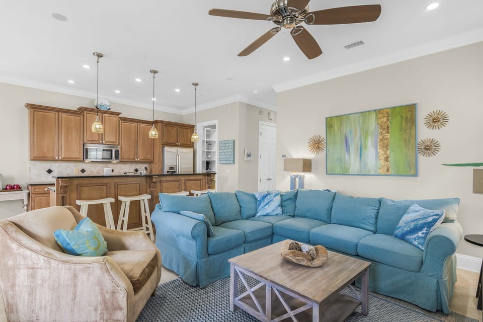Living Area & Kitchen
