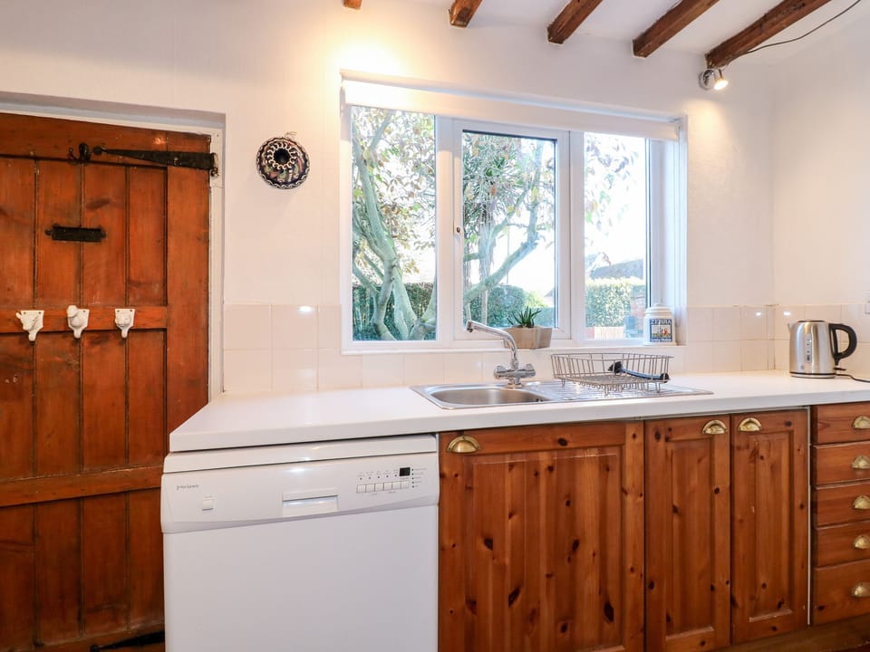 Fridge, dishwasher, electric kettle, toaster