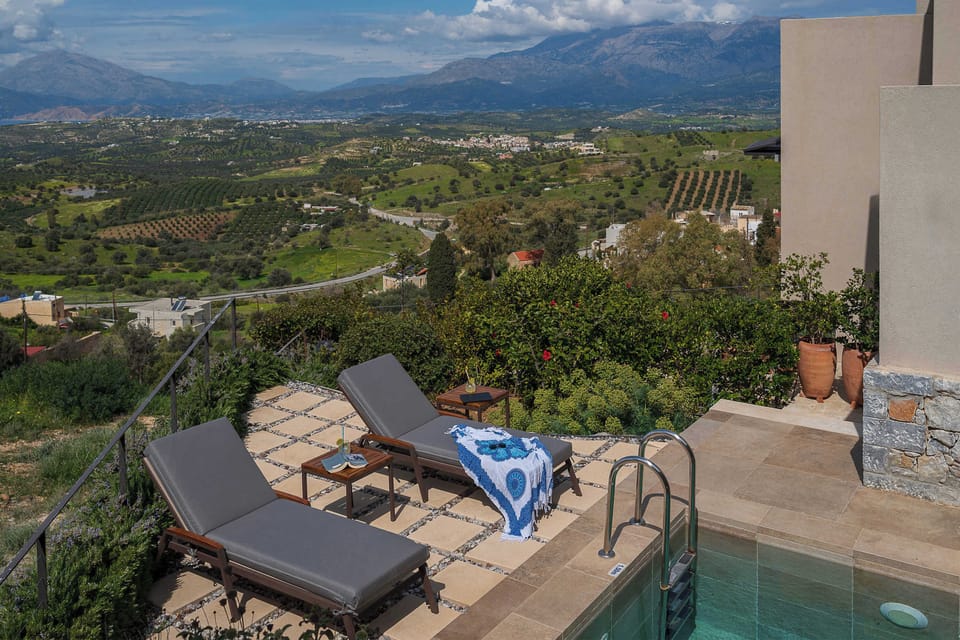 Private Pool Terrace with Lounge Area and Scenic Views