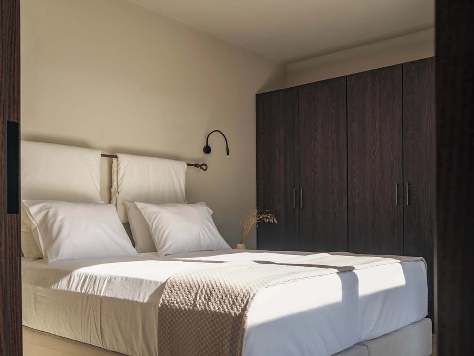 Elegant Master Bedroom with King Bed and Wardobe