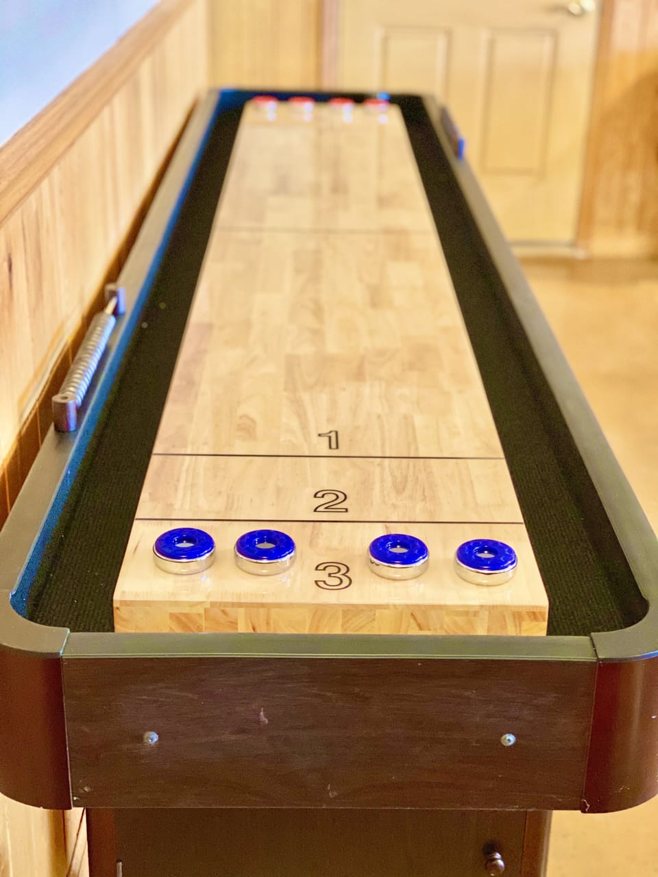 Game room- shuffleboard table