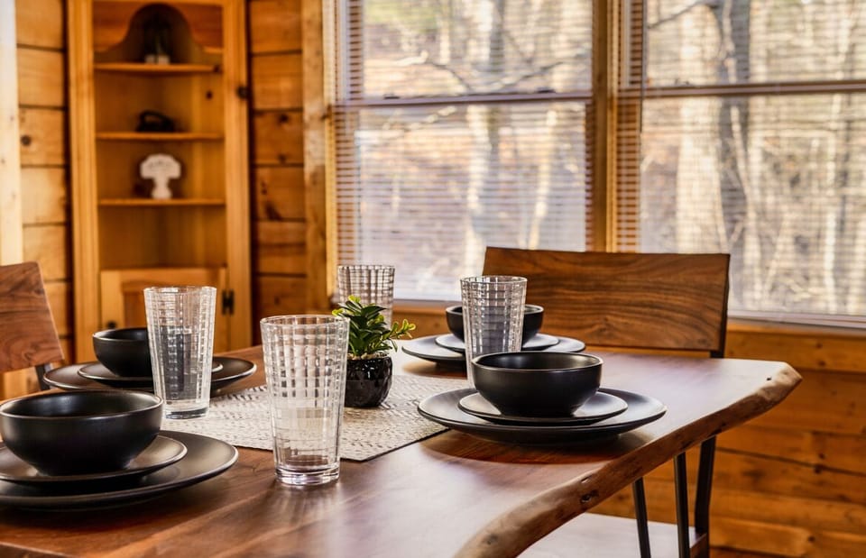 The cabin gets a lot of light