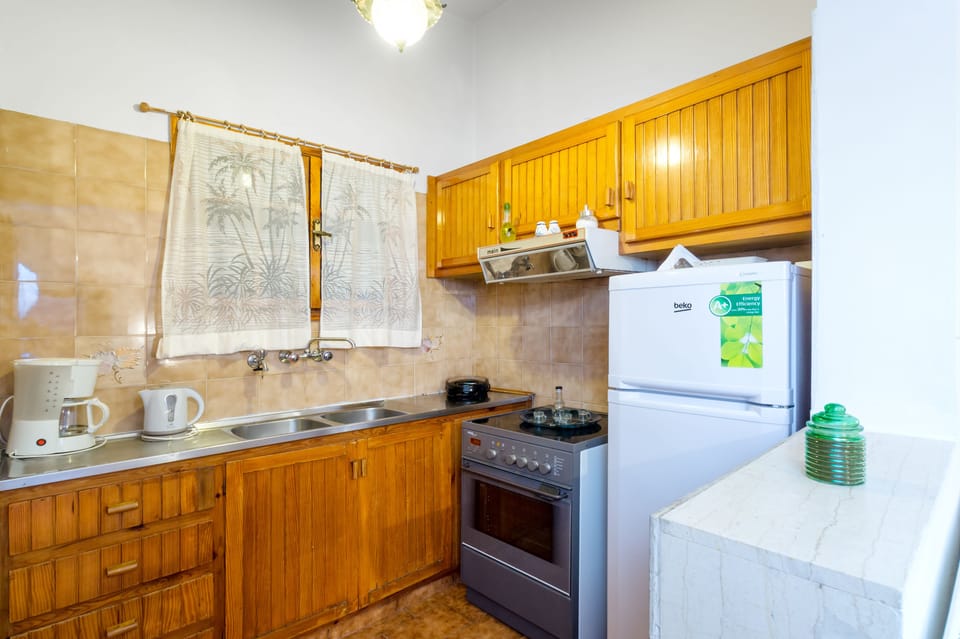 Basic Apartment | Private kitchen | Full-size fridge, microwave, oven, stovetop