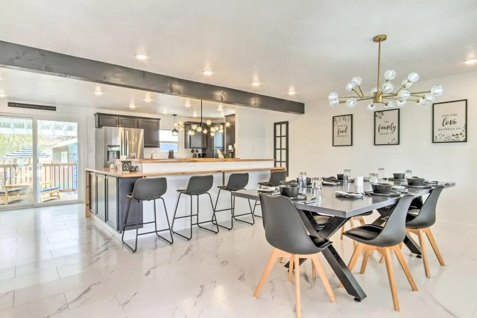 Designer Dining Area | Experience Modern Living at Our Vacation Rental by Wrecked & Refined, Great Falls