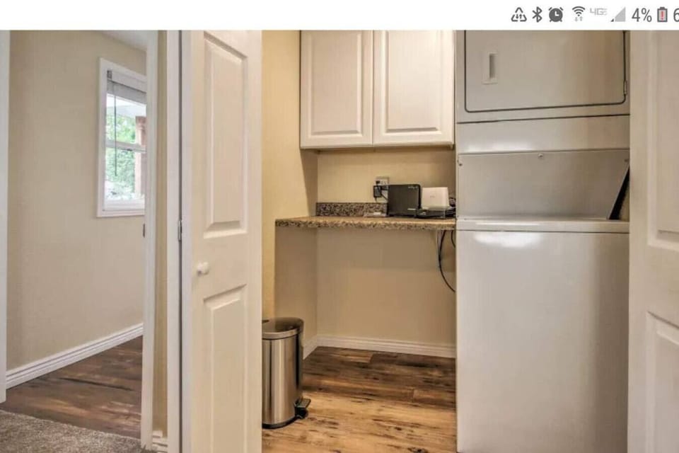 Washer/dryer in bedroom - Perfect for extended stays