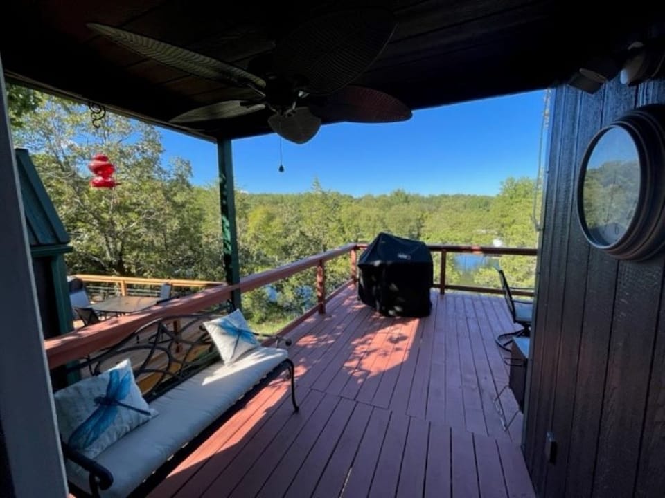 Relaxing covered deck