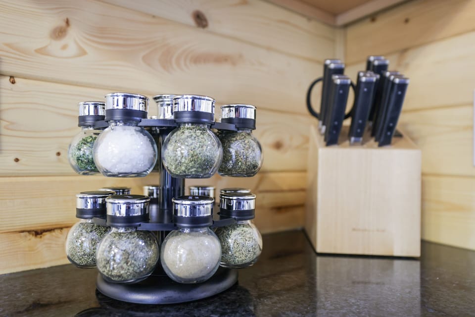 Enjoy all the cooking basics, plus a little bit more, in this expansive kitchen.