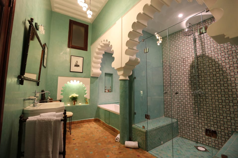Luxury Suite, Terrace, Pool View (ORIENTALE) | Bathroom | Free toiletries, hair dryer, bathrobes, slippers