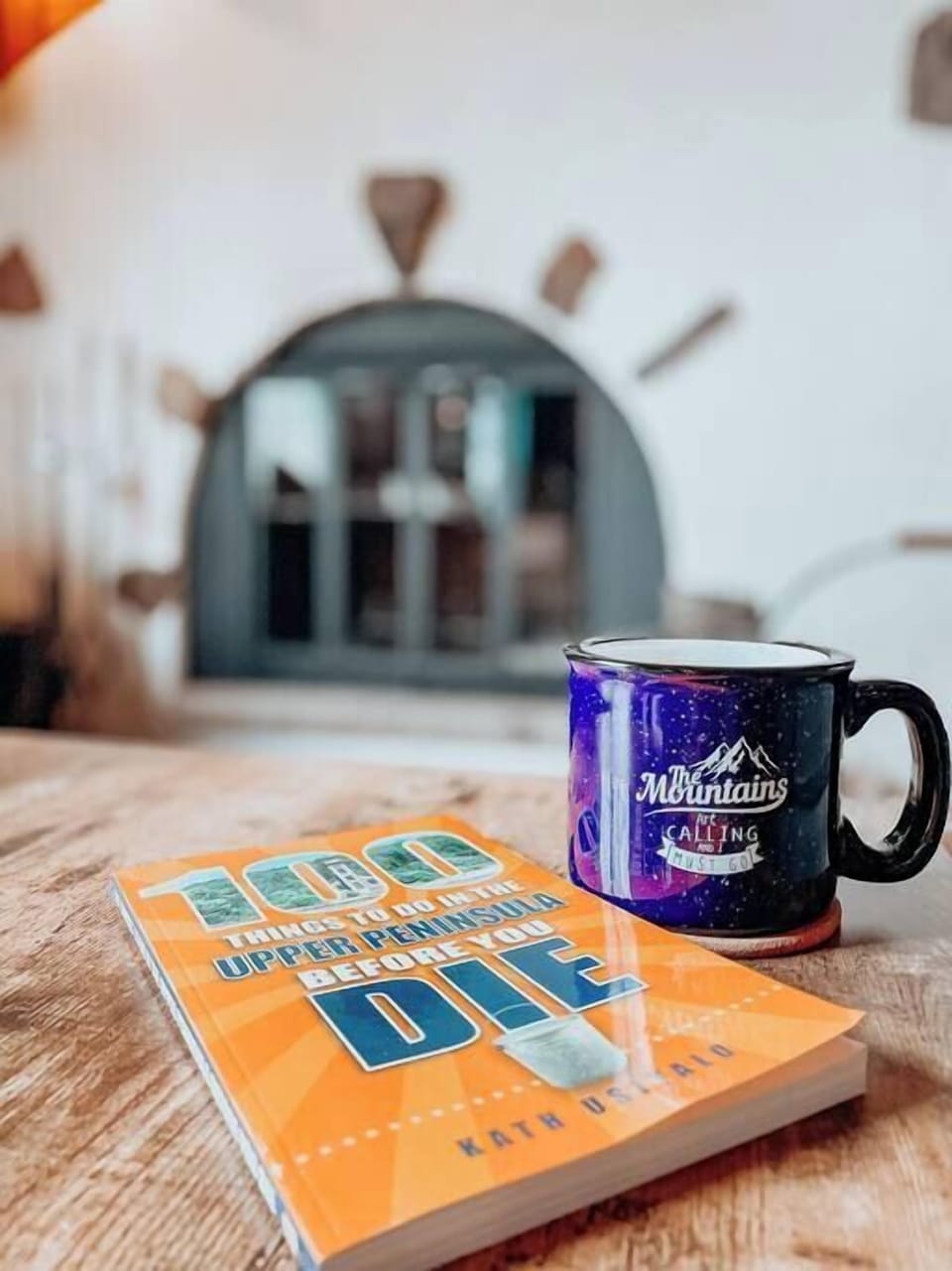 Enjoy a warm cup of coffee or tea while reading in front of the fire in the living room. 