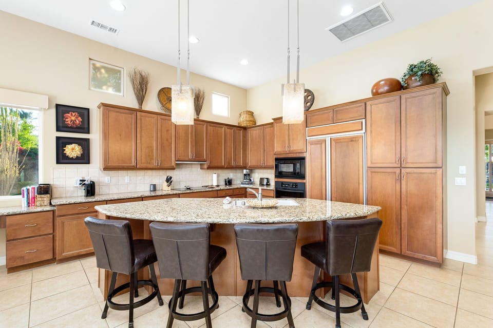 Island with Bar Stools