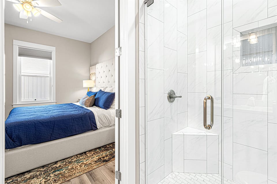 The epitome of convenience and comfort – where the main level seamlessly combines bed and bath for an effortlessly relaxing experience.