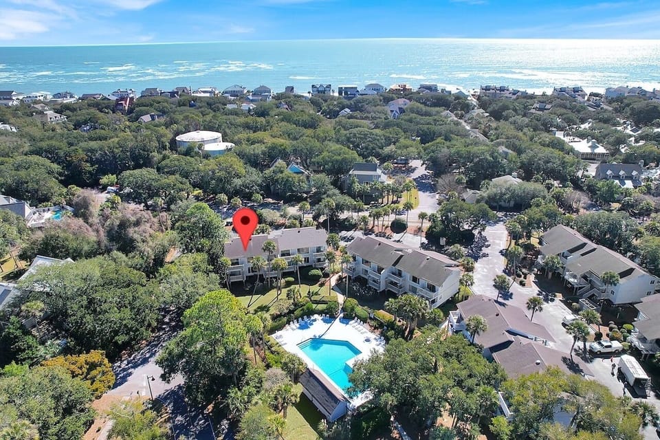 Aerial View of 2 Lagoon Villas, Wild Dunes, Isle of Palms, SC | IOP Escapes