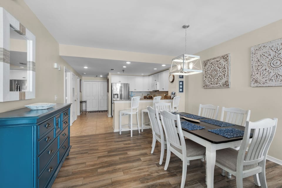 Dining area and kitchen