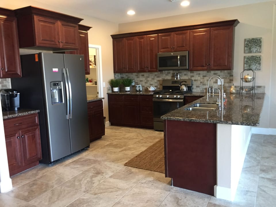 Kitchen with large pantry