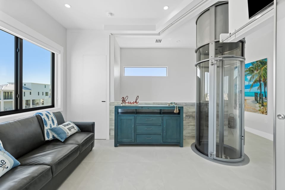 Retreat to the serene top-floor loft.
