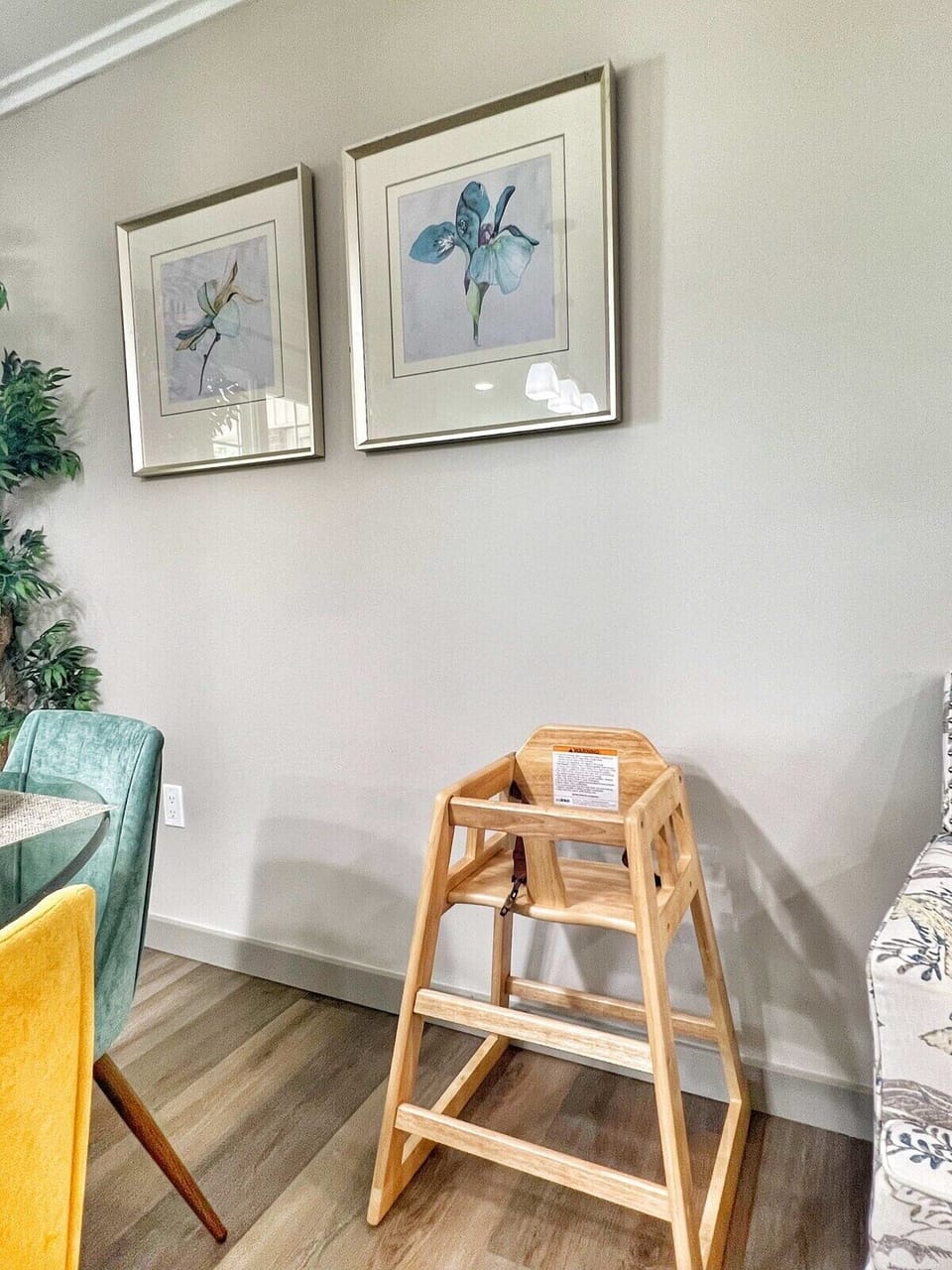 If available, high chair can be placed in the home before your arrival