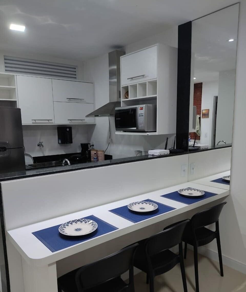 Apartment | Private kitchen | Fridge, microwave, oven, blender