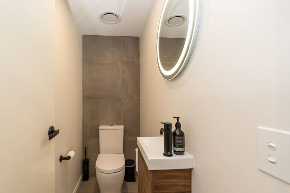 Conveniently located toilet on the lower level.