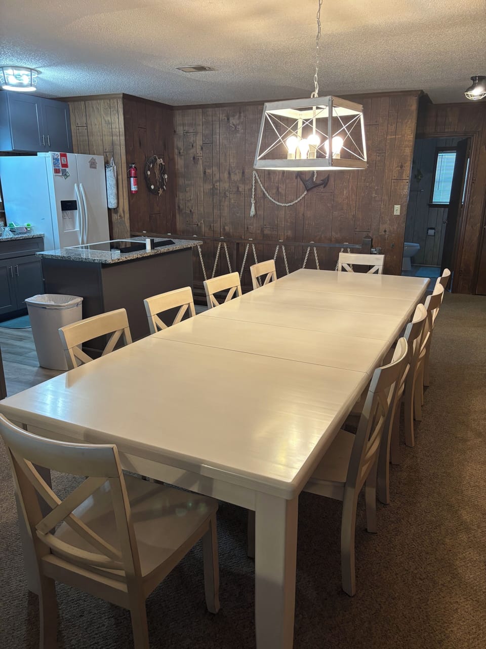 Large dining room table seating for ten