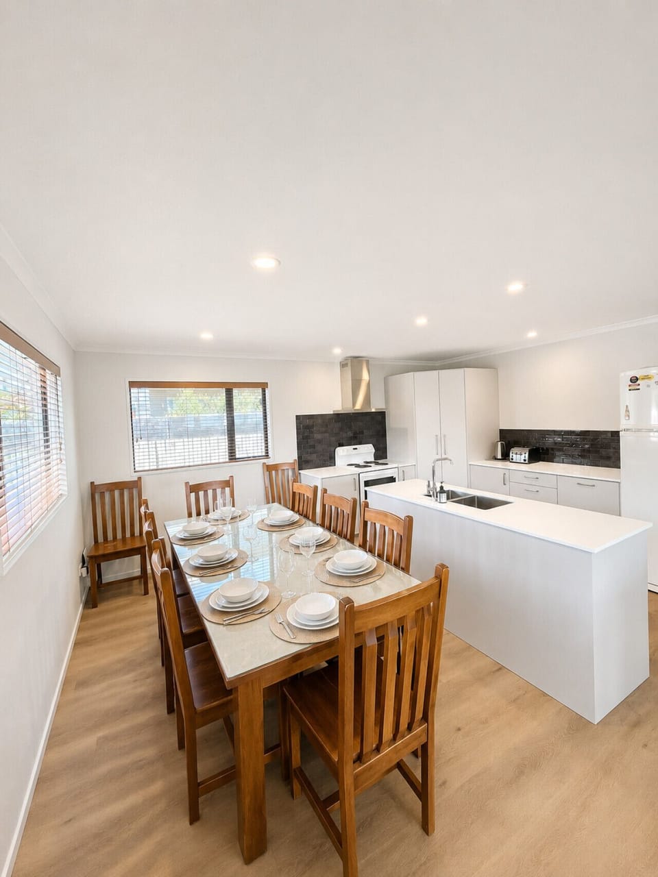 Generous dining and kitchen space ideal for the whole family