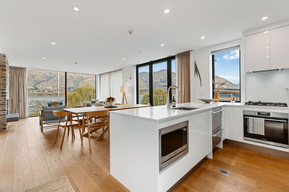 Open plan kitchen, dining and living area