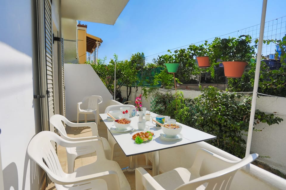Shaded private balcony
