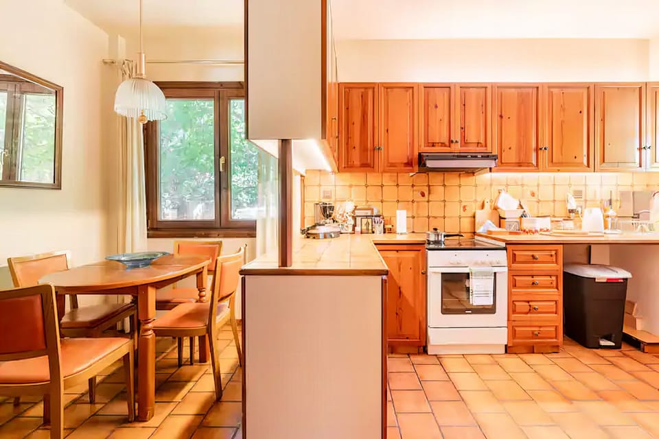 Shared fridge, microwave, highchair