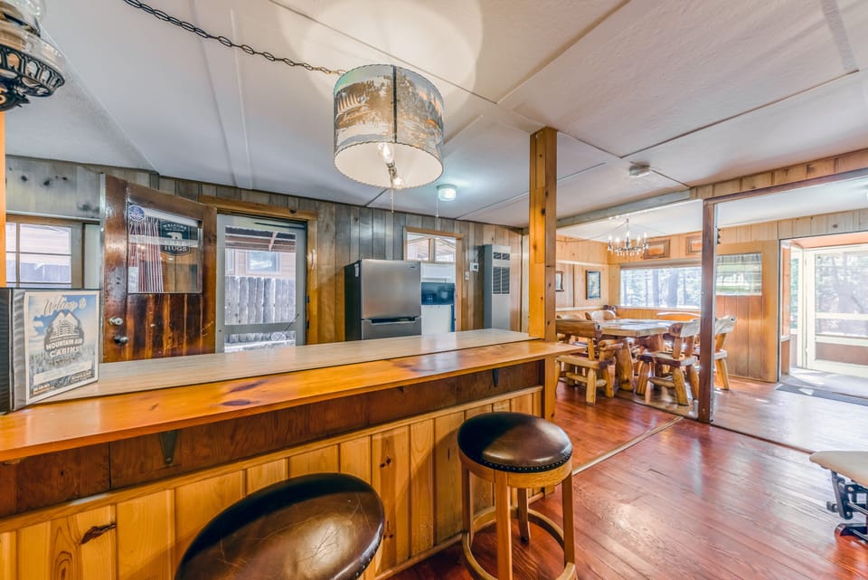 More seating in the vintage kitchen space