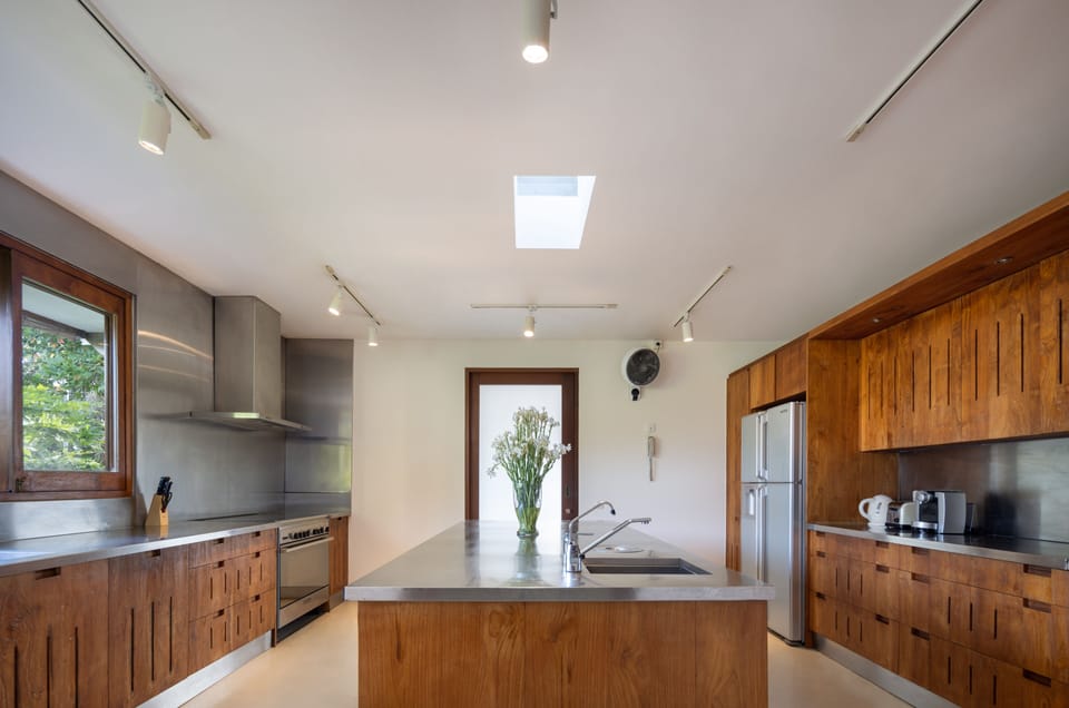 Exclusive Villa | Private kitchen | Full-size fridge, microwave, oven, stovetop