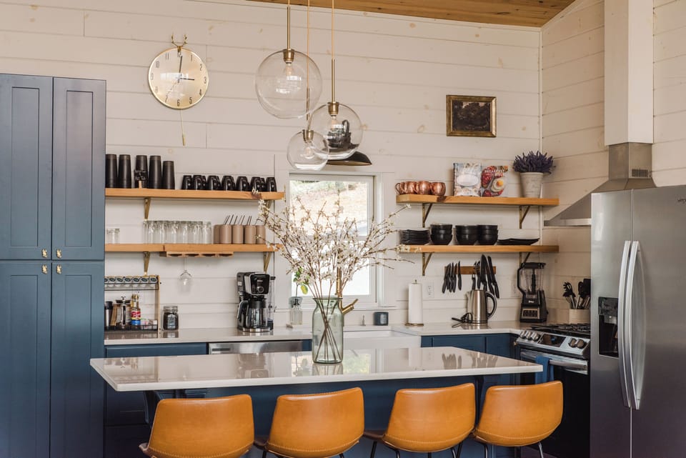 Every kitchen amenity your trek to the wilderness could require.
