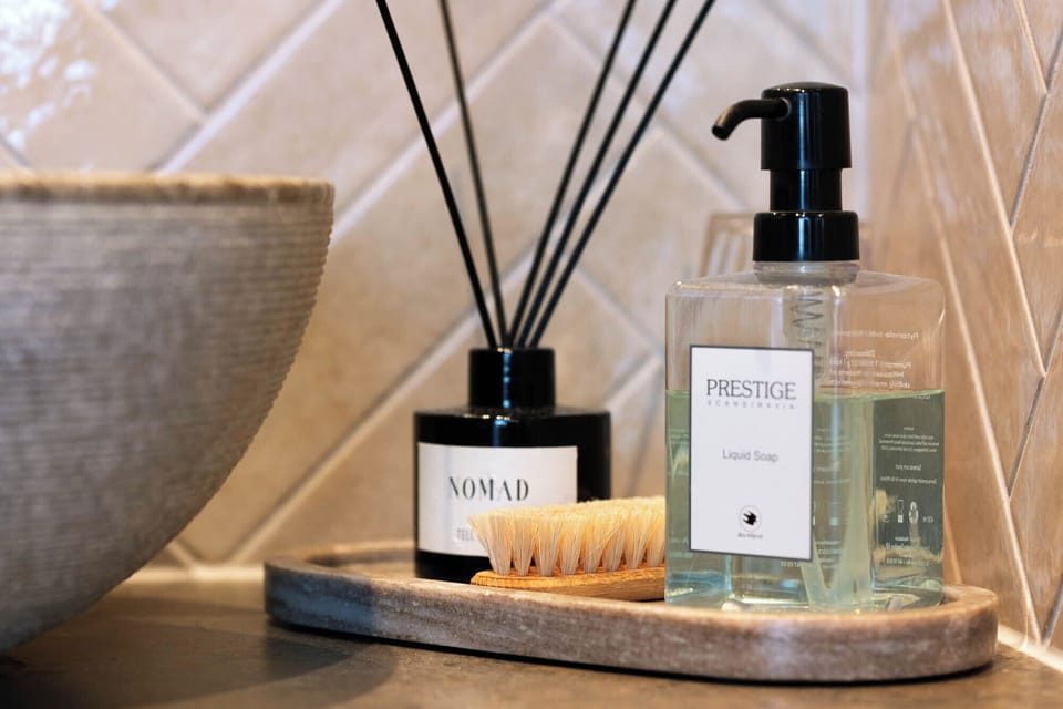 Pavilion Room (Inc. Private Jacuzzi and Bastu) | Bathroom amenities | Shower, free toiletries, hair dryer, bathrobes